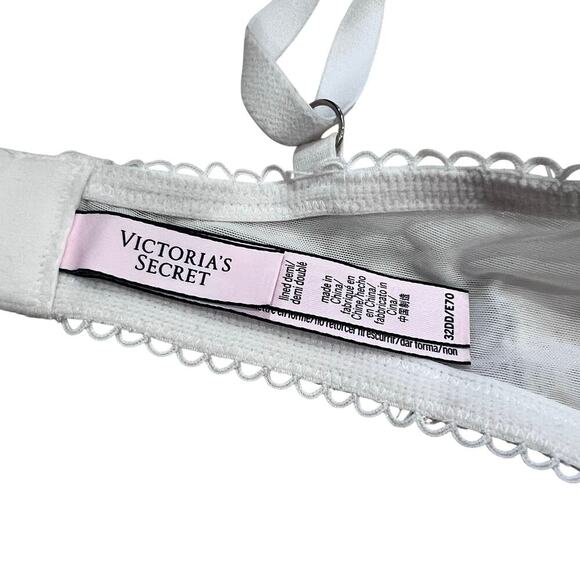 Victoria's Secret Bra Dream Angels Lined Demi 32 DD Cream Lace - Picture 4 of 7